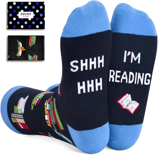 "Thoughtful Back to School Gifts: Perfect for Book Lovers, Teachers, and Readers – Humorous Book-Themed Socks"